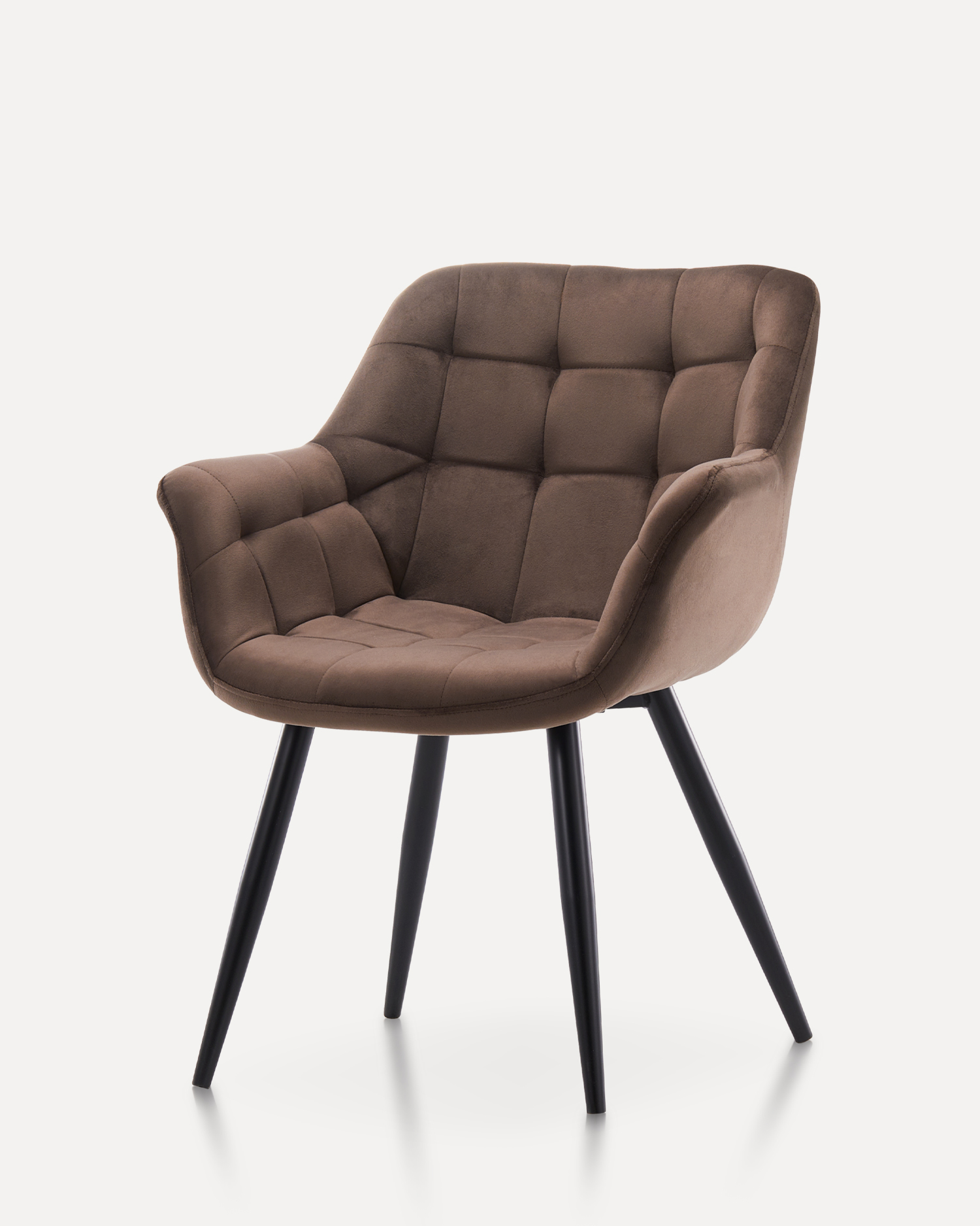 갈색 벨벳 식당 의자