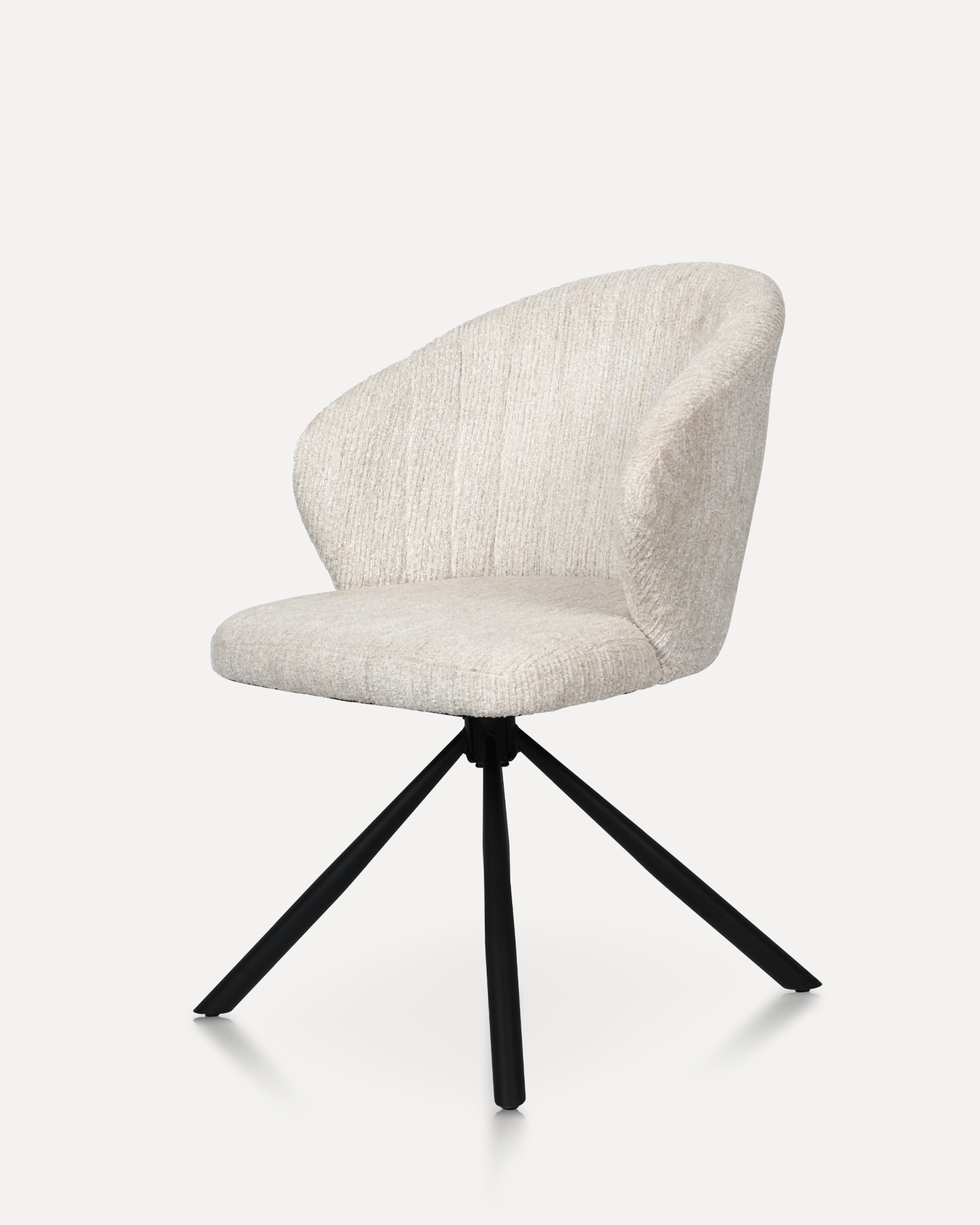 흰색 회전식 식당 의자